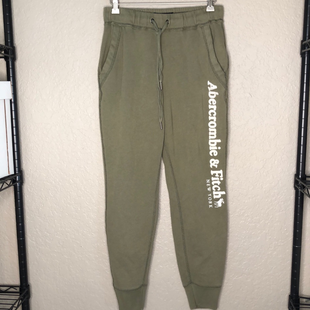 Abercrombie And Fitch Branded Jogger Green